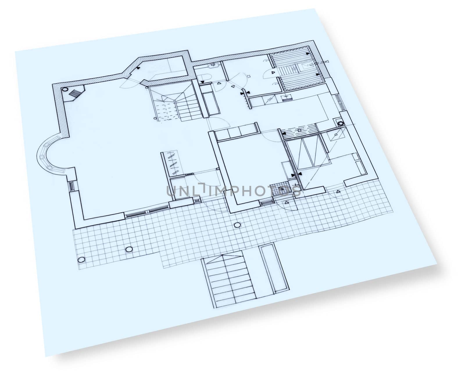 House construction drawings blueprint by anterovium