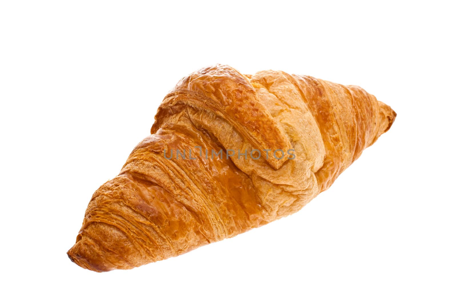 Croissant was shot in the studio on a white background.