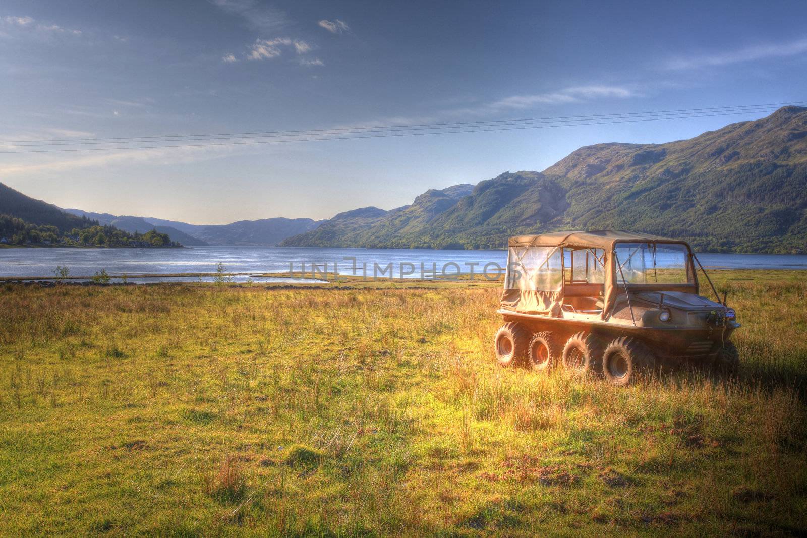 Off Road Buggy on Loch Duich in Scotland