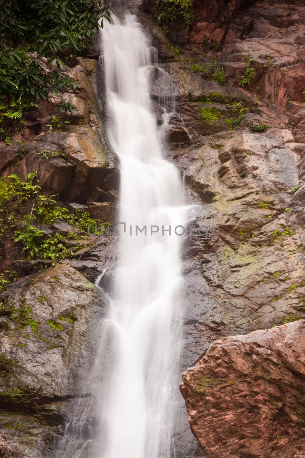 Waterfall in forest  by Yuri2012