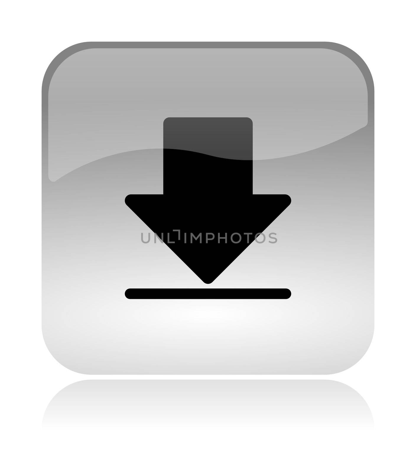 Download white, transparent and glossy web interface icon with reflection