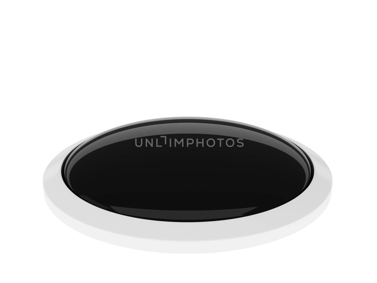 Black button isolated on white background