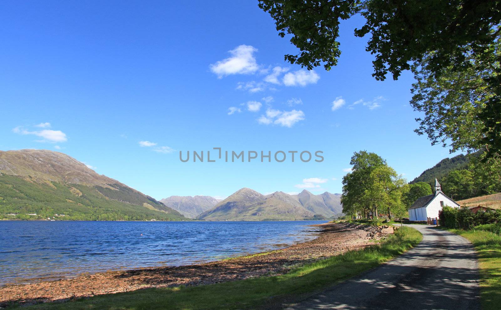 Loch Duich within th Scottish highlands in summer time