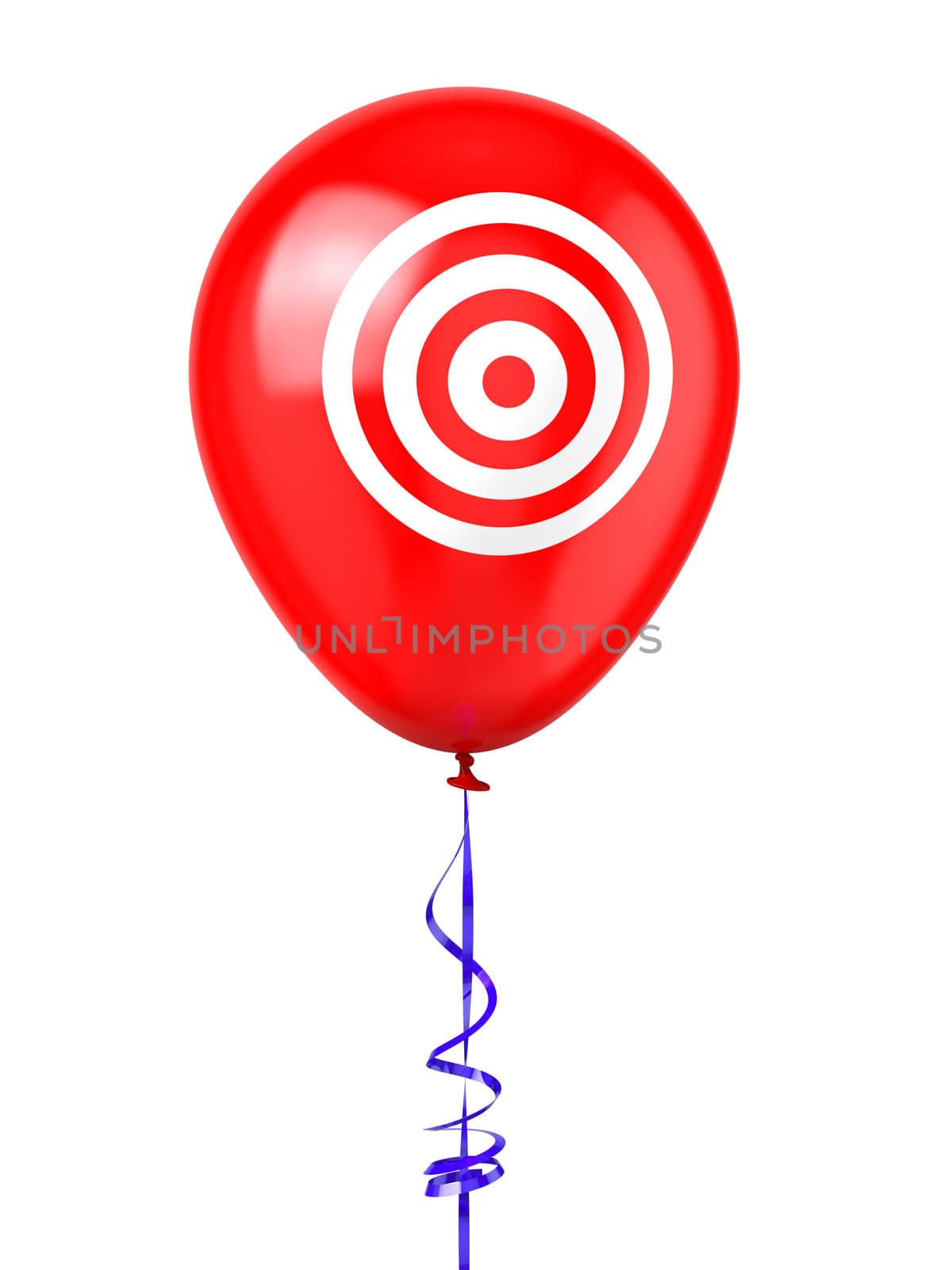 3D rendered Balloon with target.
