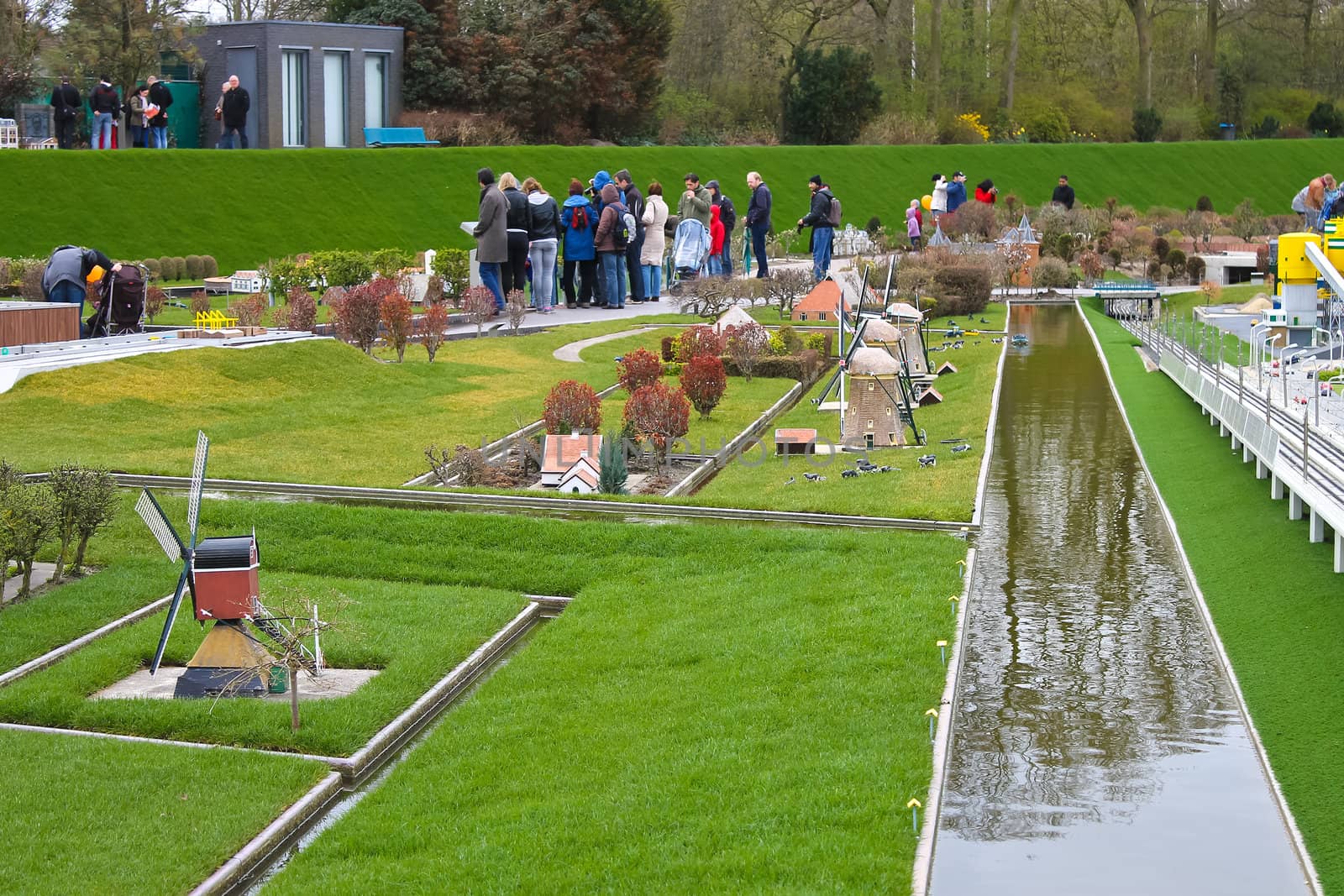 THE HAGUE, NETHERLANDS - APRIL 7: Visiting tourists Madurodam ex by NickNick