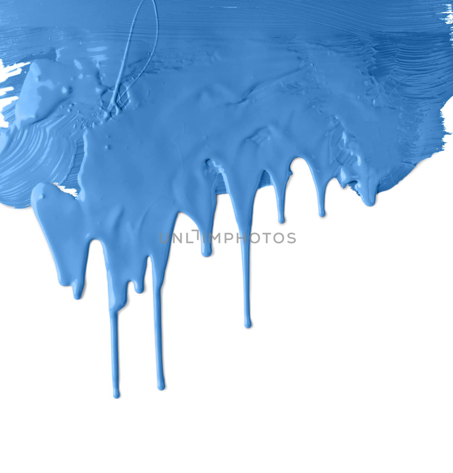 Thick blue dripping paint by anterovium