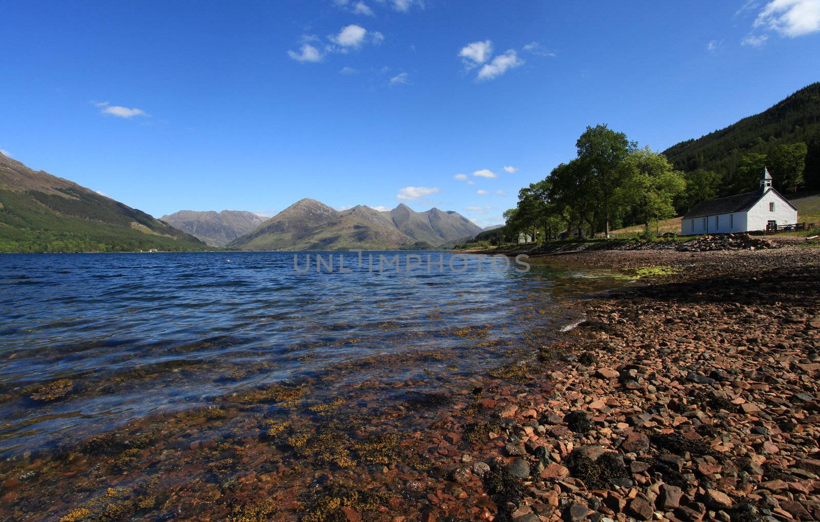 Loch Duich within th Scottish highlands in summer time