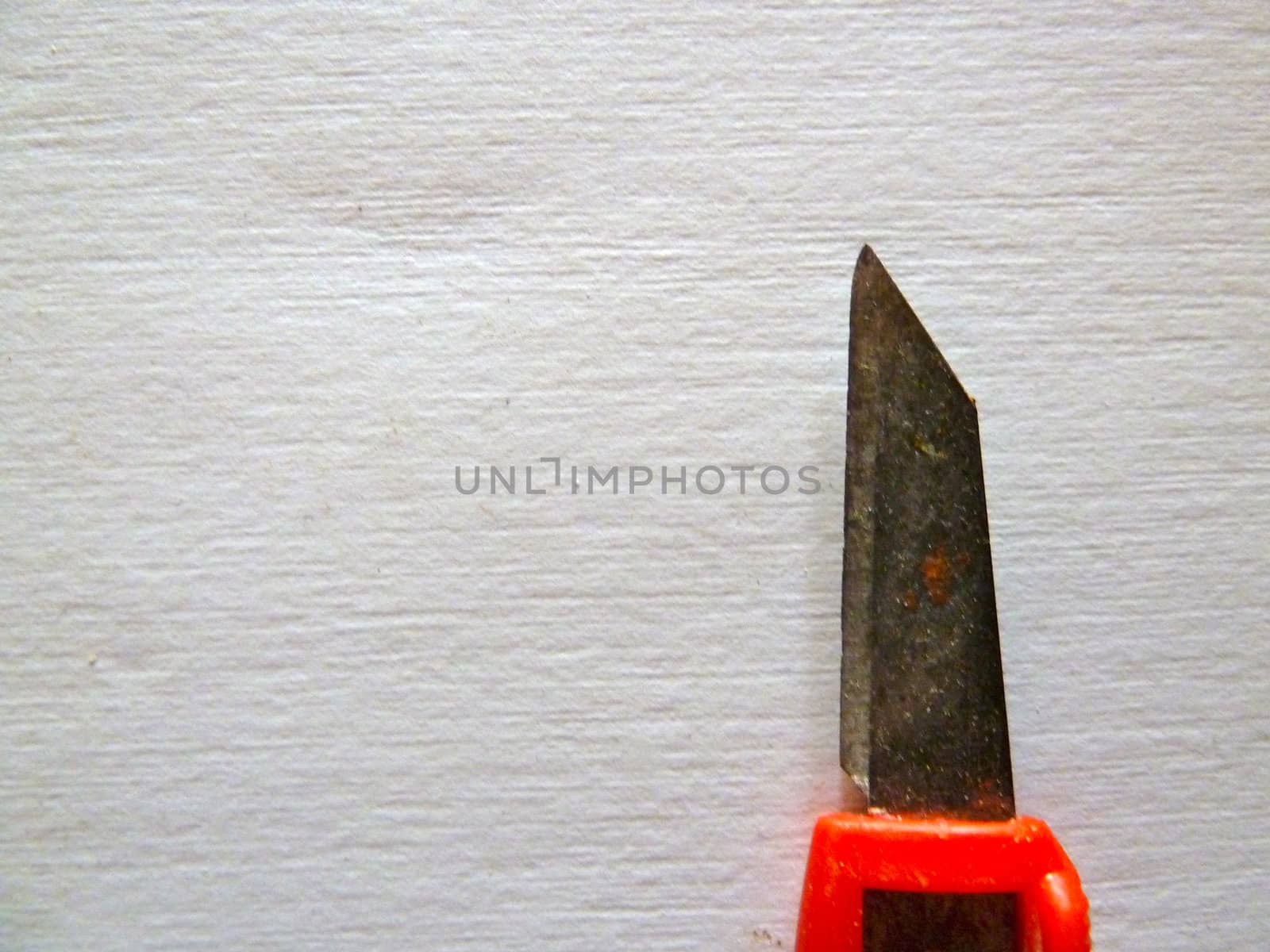 rusty blade on a white background