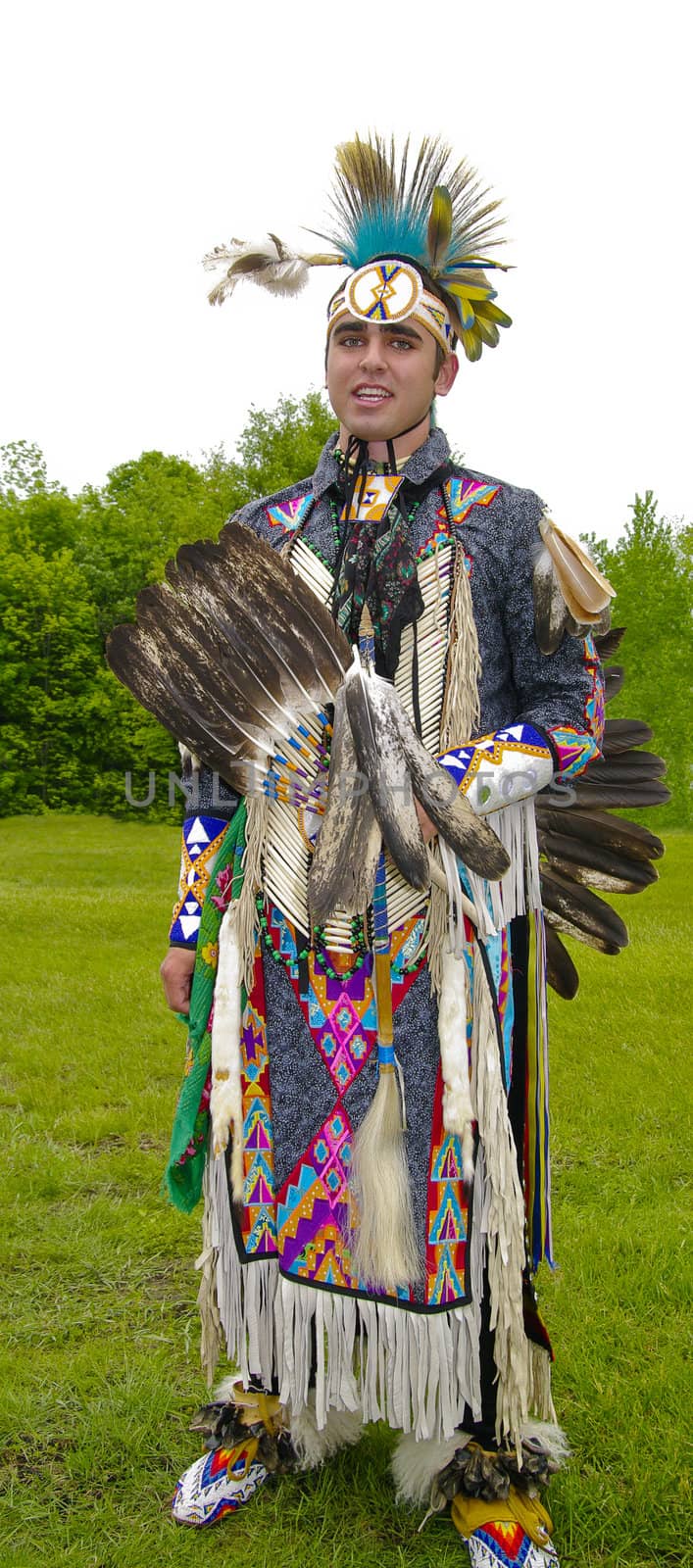 OTTAWA, CANADA - MAY 28: Unidentified aboriginal man in full dress and head regalia during the Powwow festival at Ottawa Municipal Campground in Ottawa Canada on May 28, 2011.
Photo: Michel Loiselle / yaymicro.com.