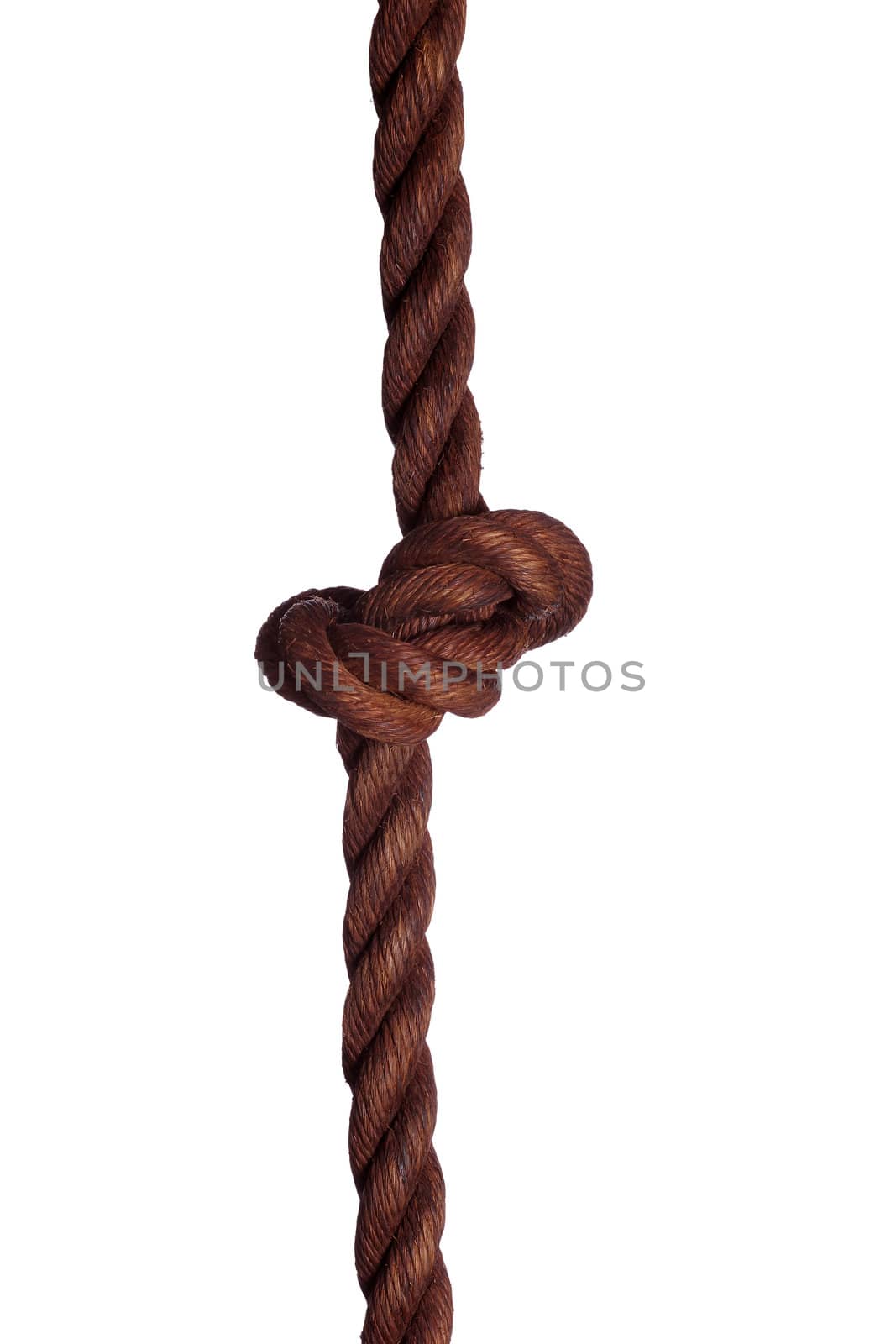 very old rope with knot