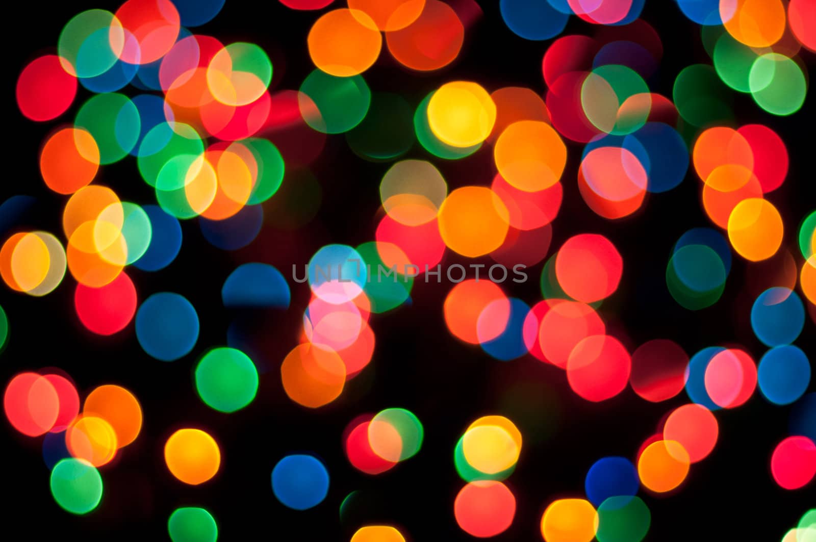 Blurry pattern of colorful decoration lights