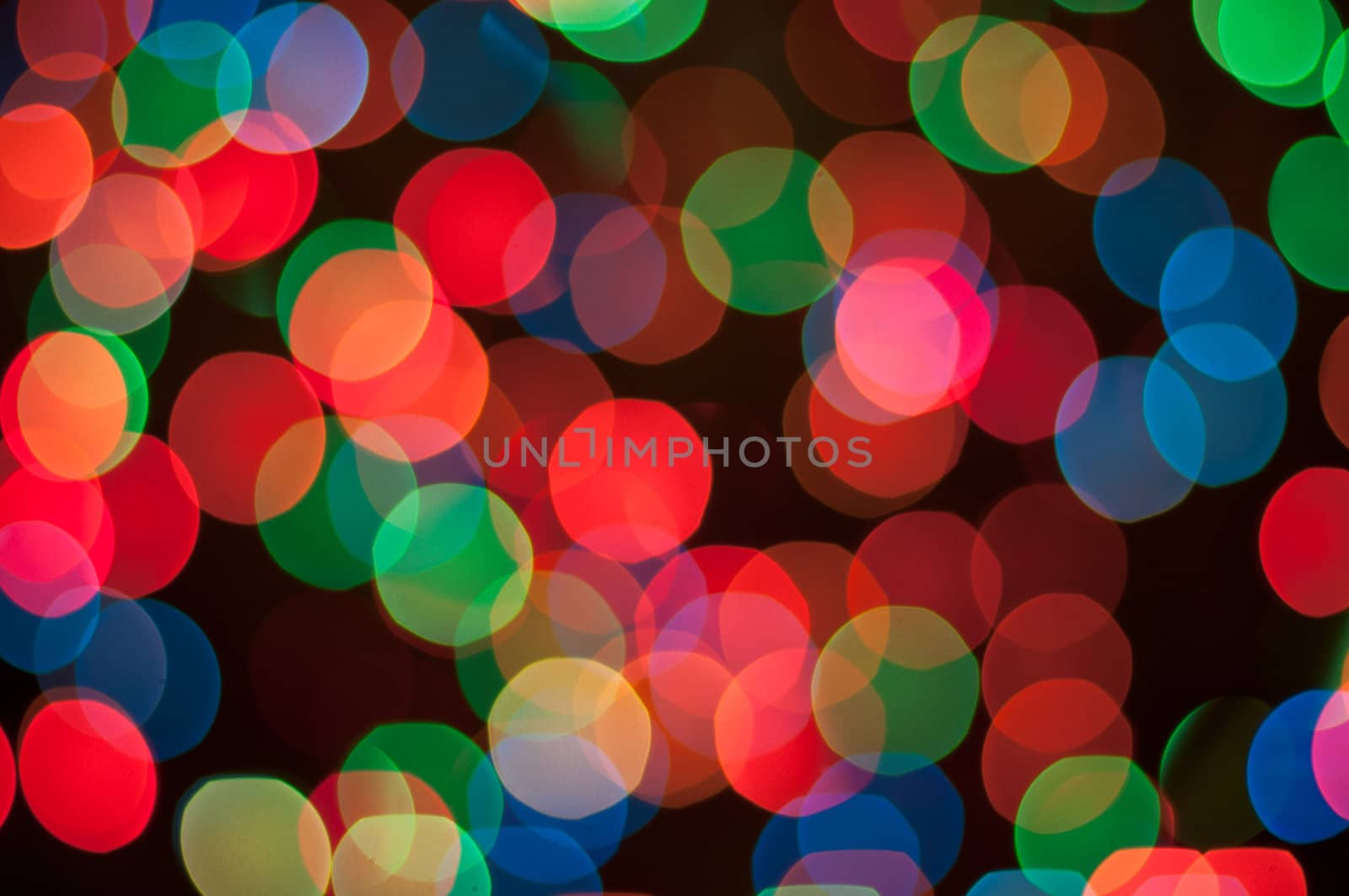 Blurry pattern of colorful decoration lights