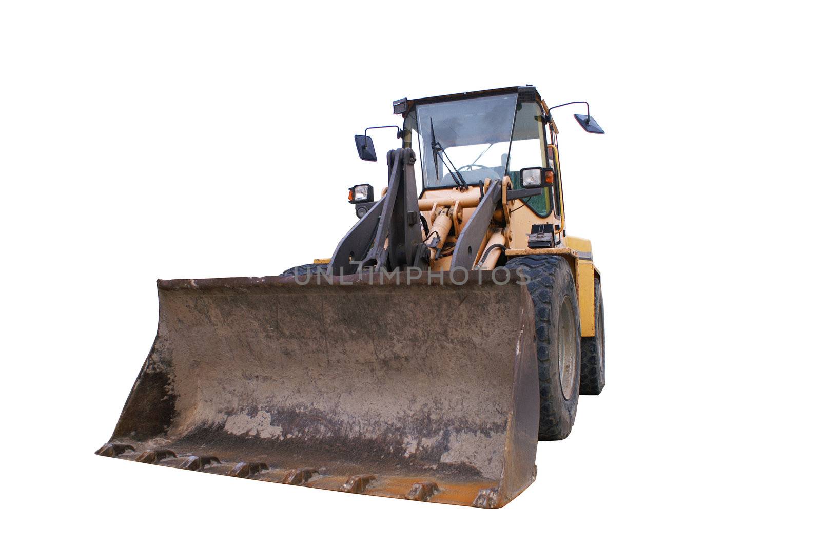 large bulldozer at the construction site in germany