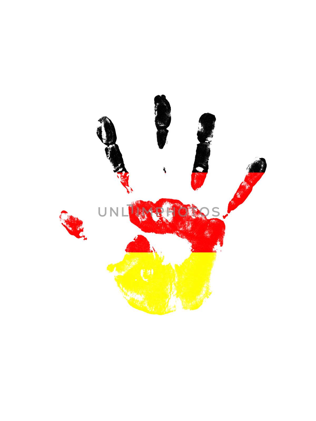 handprint in Germany color by photochecker