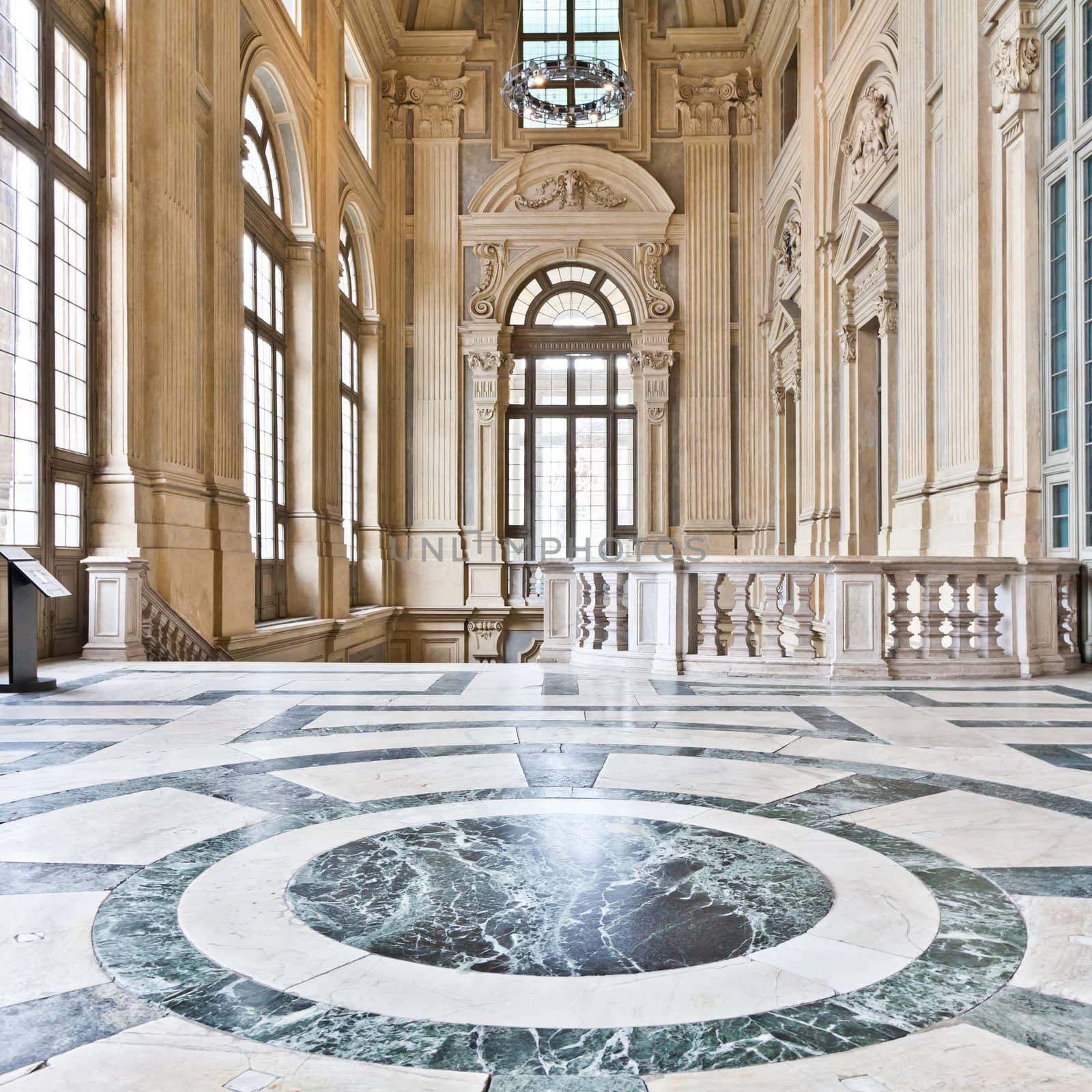 Italy - Torino. Interior of Palazzo Madama Royal Palace