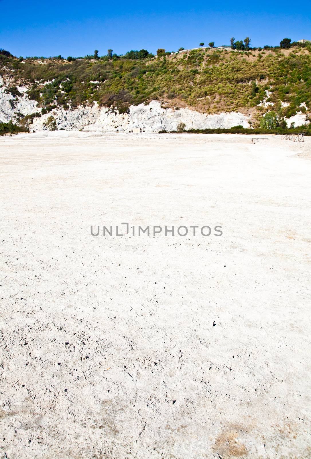 Pozzuoli, Italy. Solfatara area, volcanic crater still in activity.