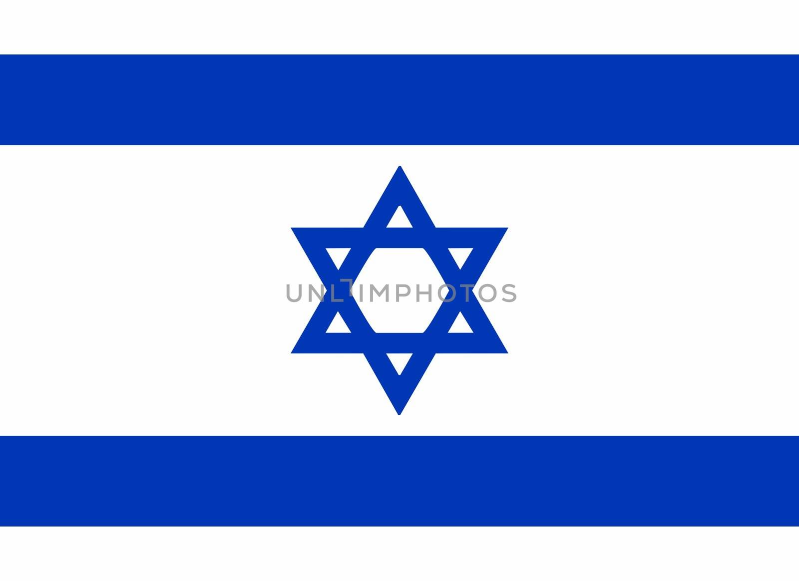 Israeli flag and Hebrew language icon - isolated vector illustration