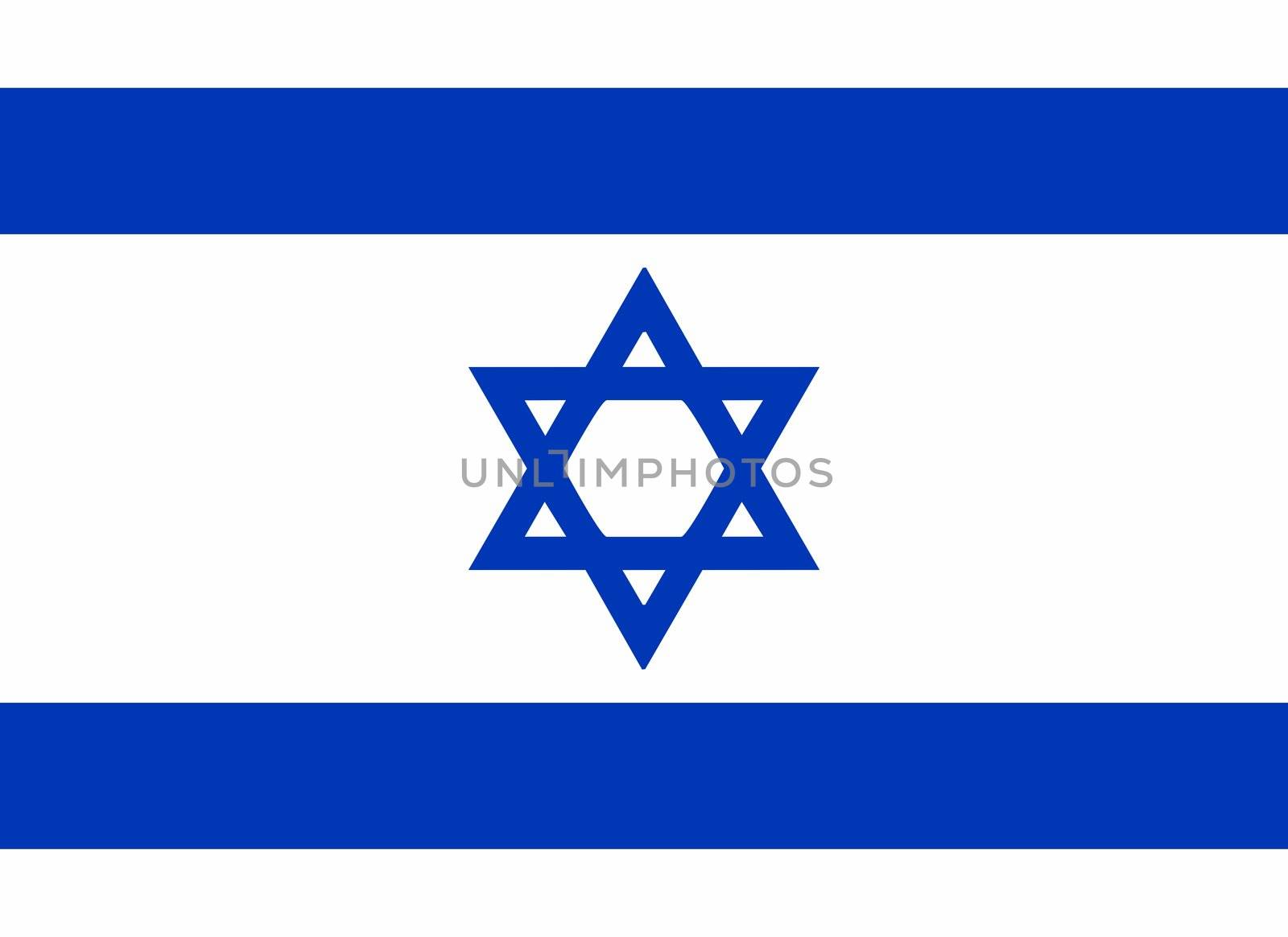 Israeli flag and Hebrew language icon - isolated vector illustration