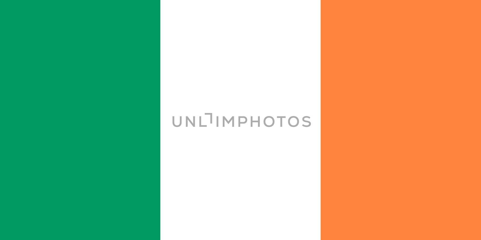 Irish flag icon - isolated vector illustration