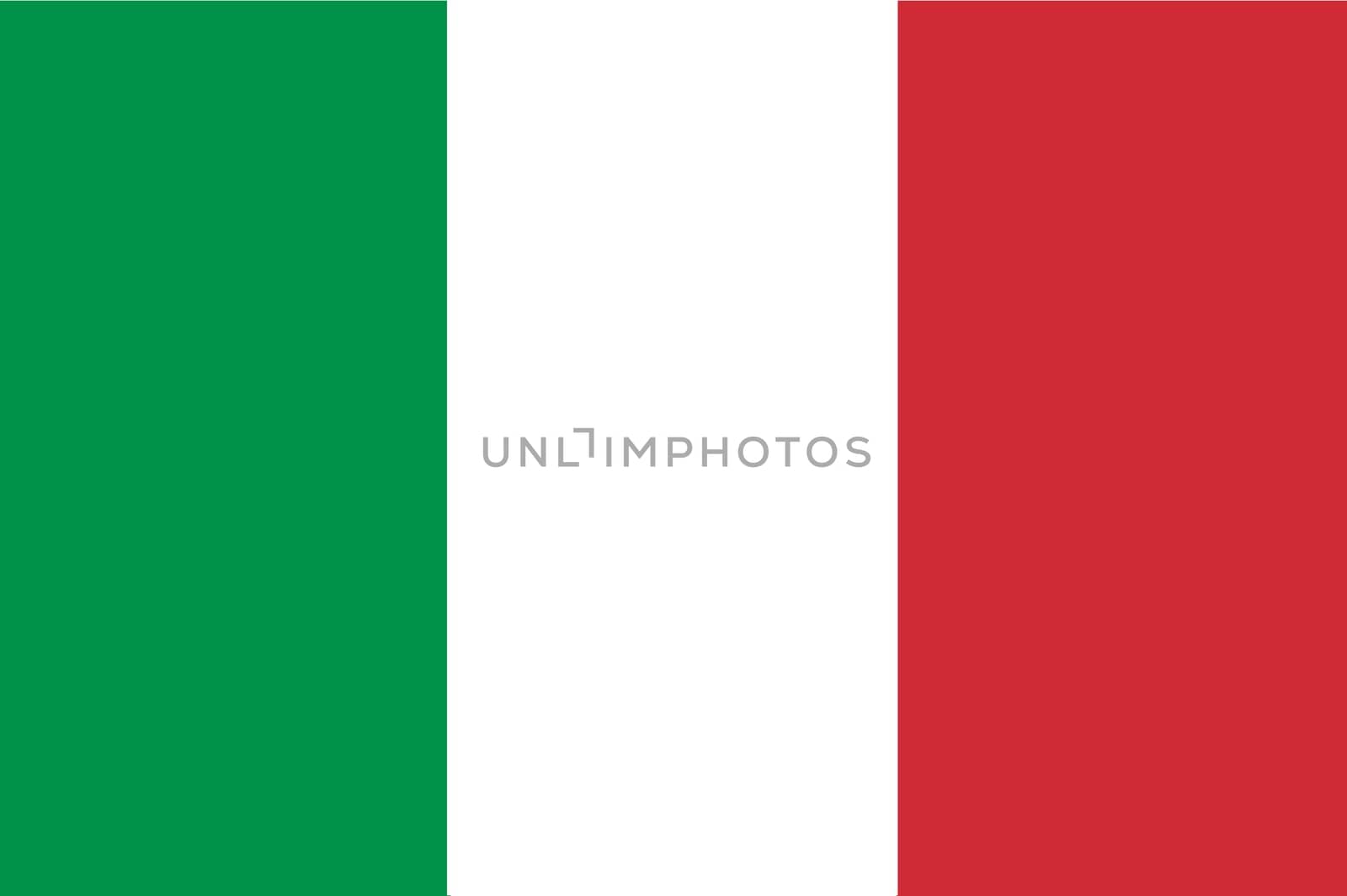 Italian flag and language icon - isolated vector illustration