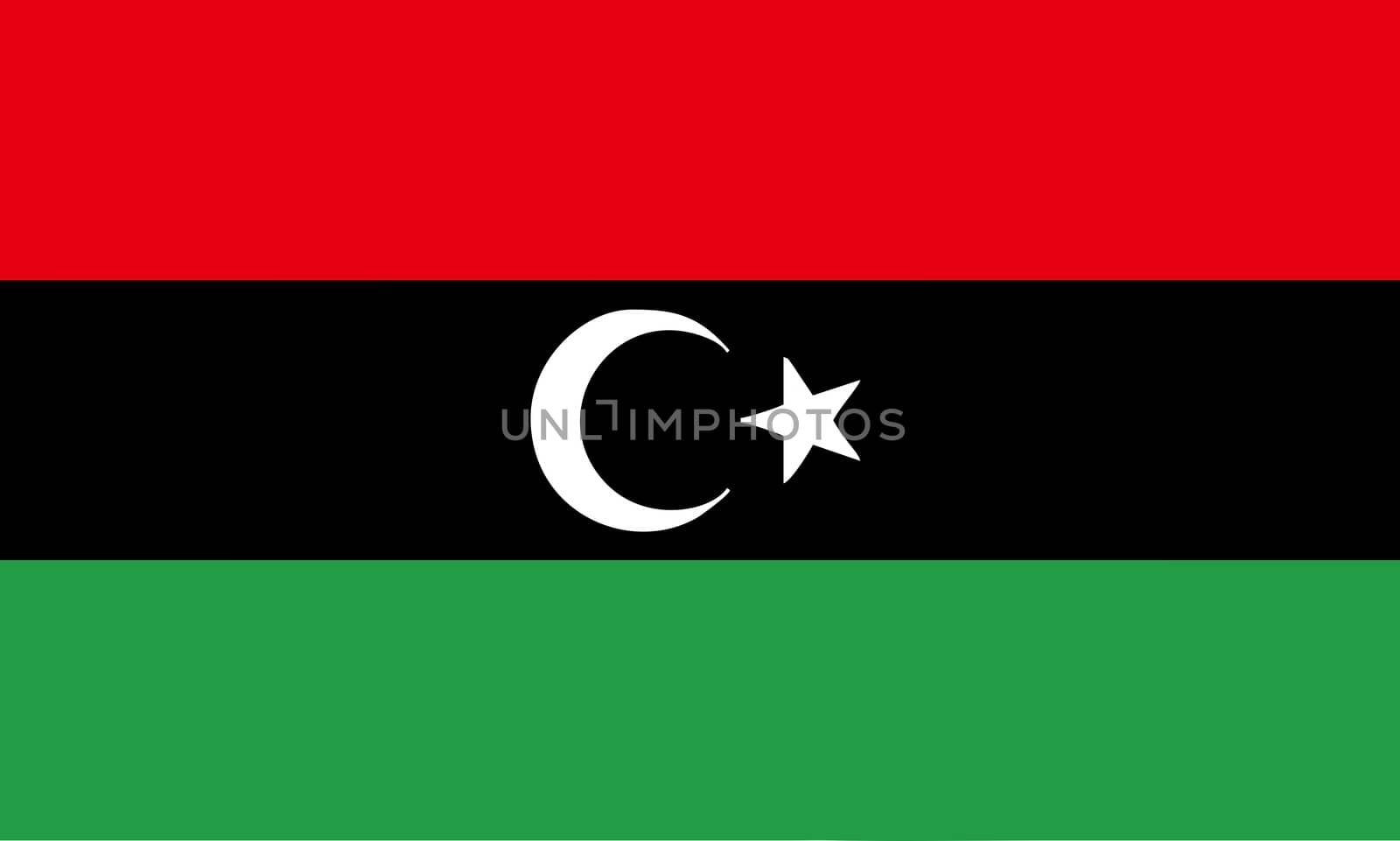 Libyan flag (from July 2011) - isolated vector illustration