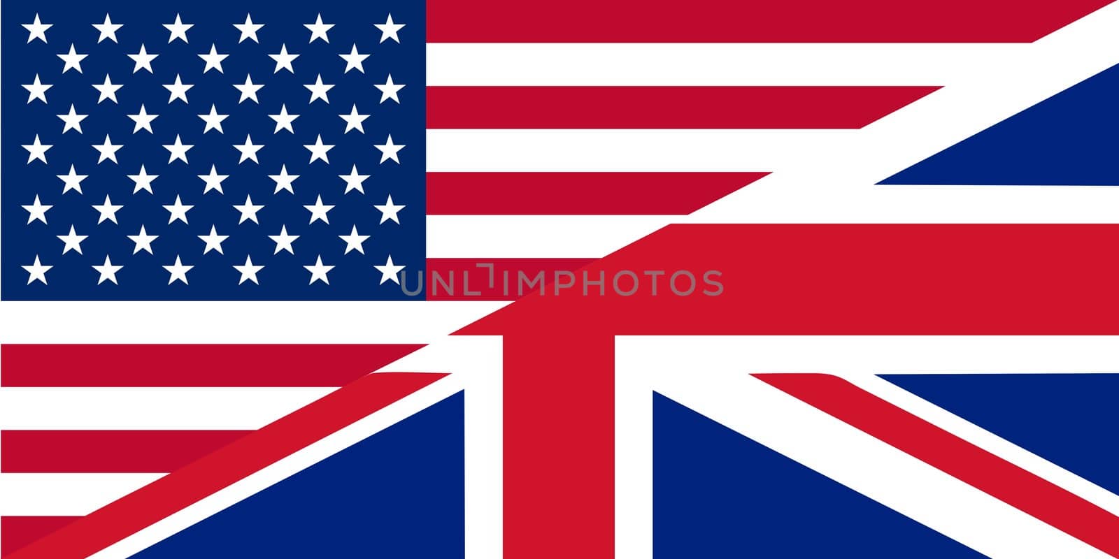 American and British English language icon - isolated vector illustration