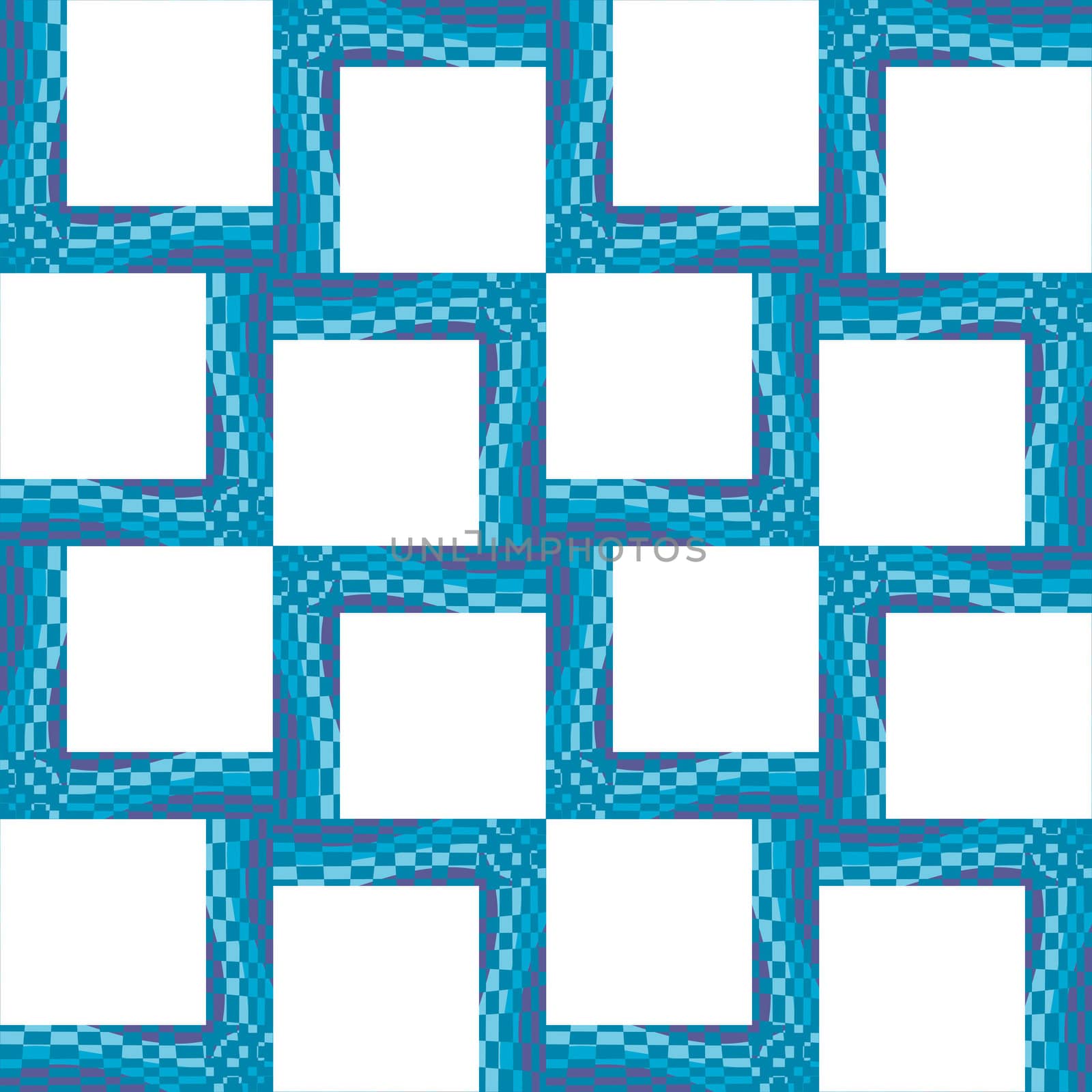Seamless pattern of little square frames with wavy lines 