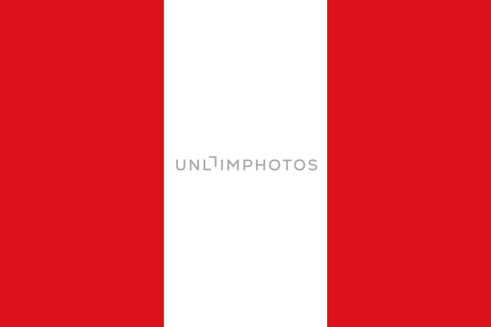 Peruvian flag - isolated vector illustration