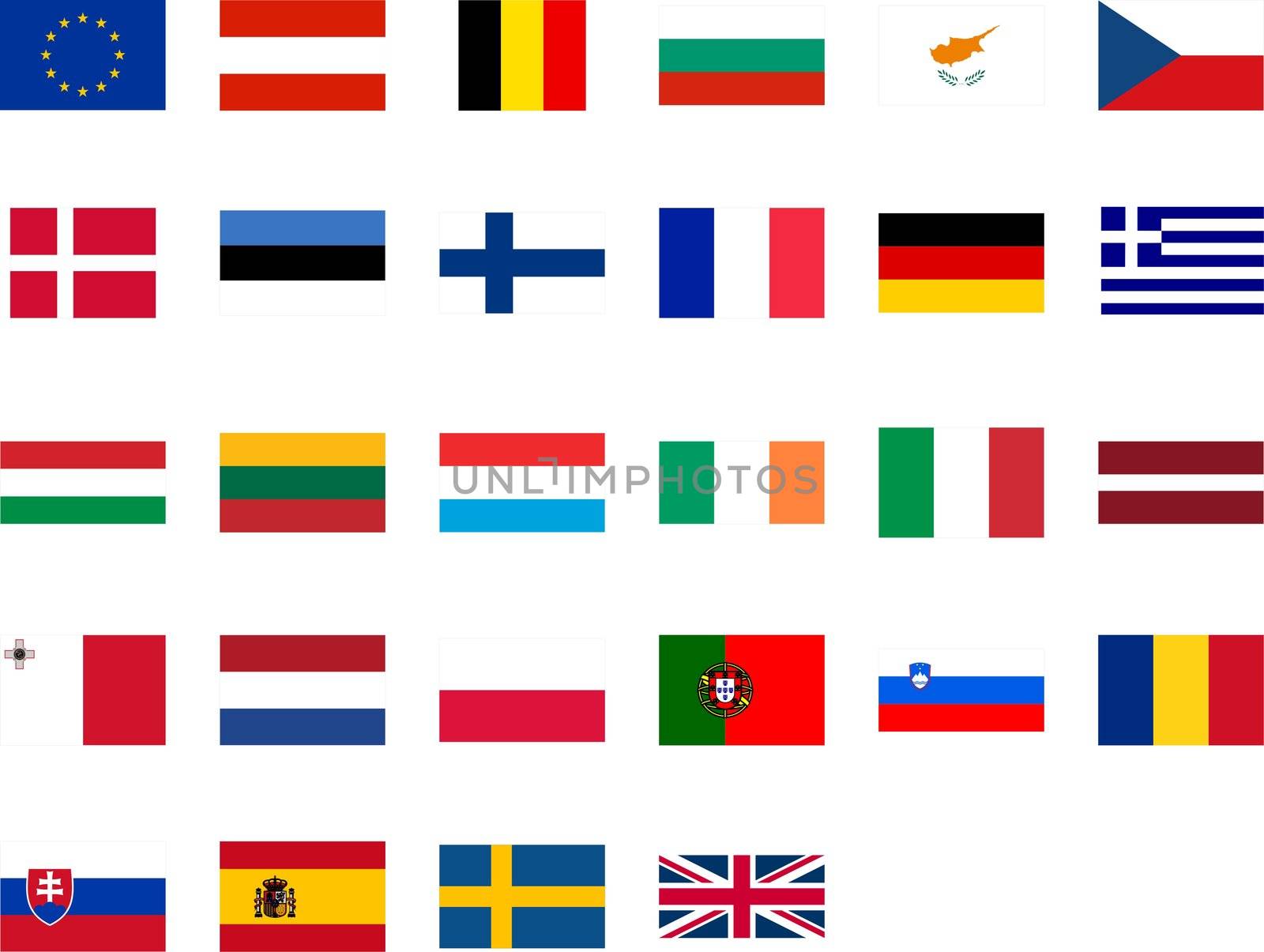 Flags of the European Union member countries