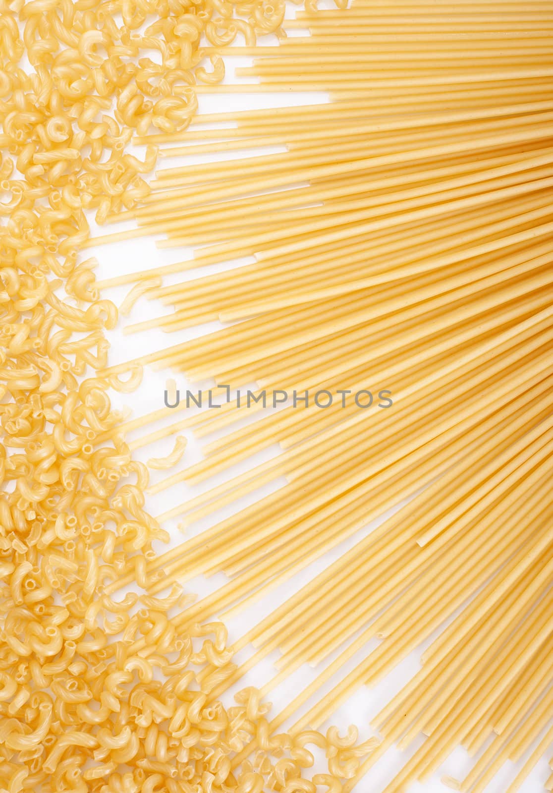 Pasta on isolated white background