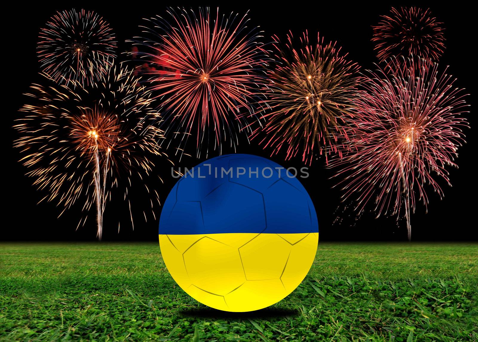 Ukrain  soccer  ball in european by hareluya
