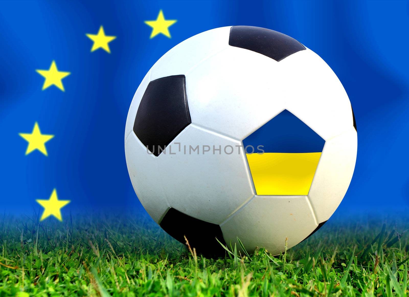 Ukrain  soccer  ball in european by hareluya