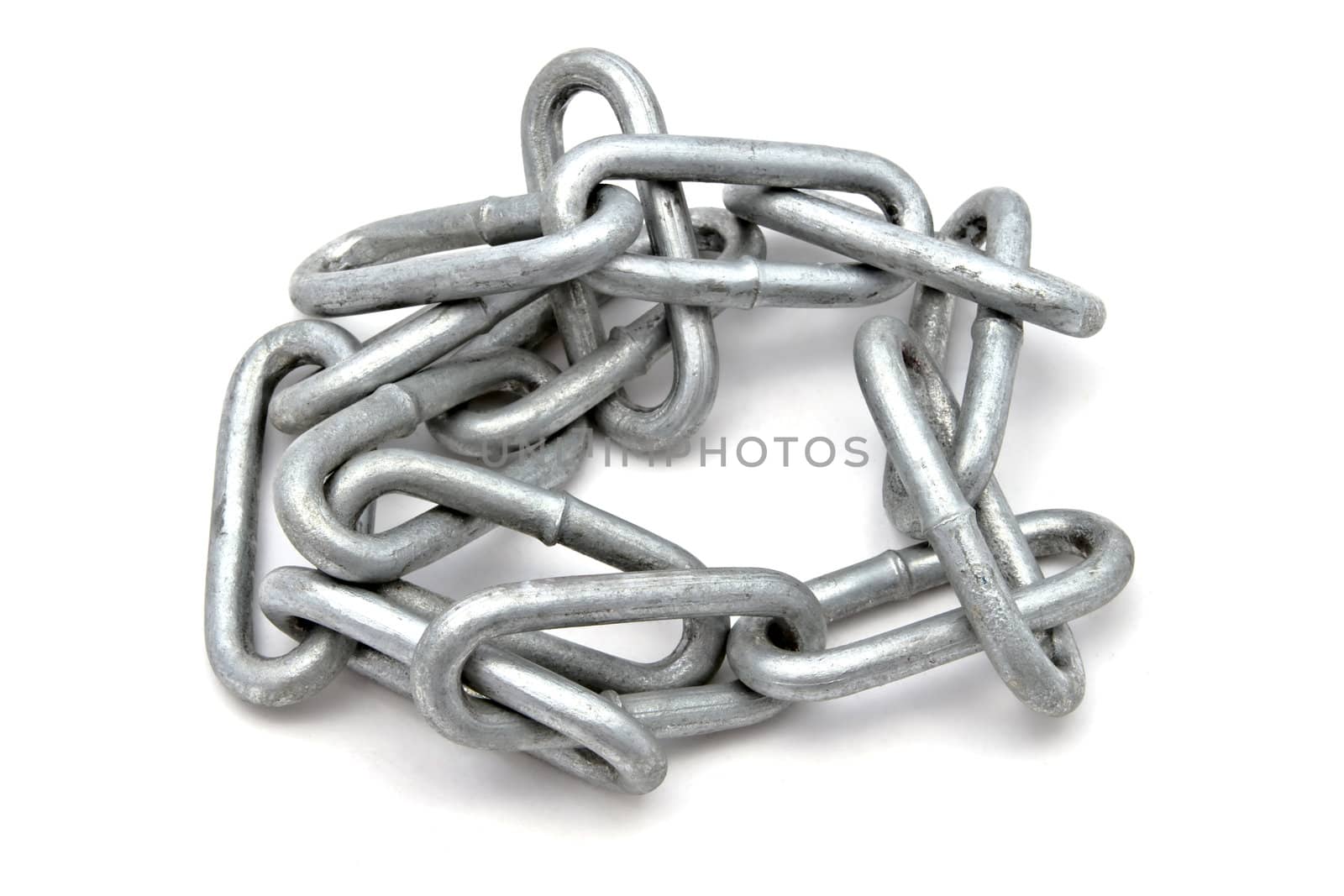 Chains icloseup on white background 
