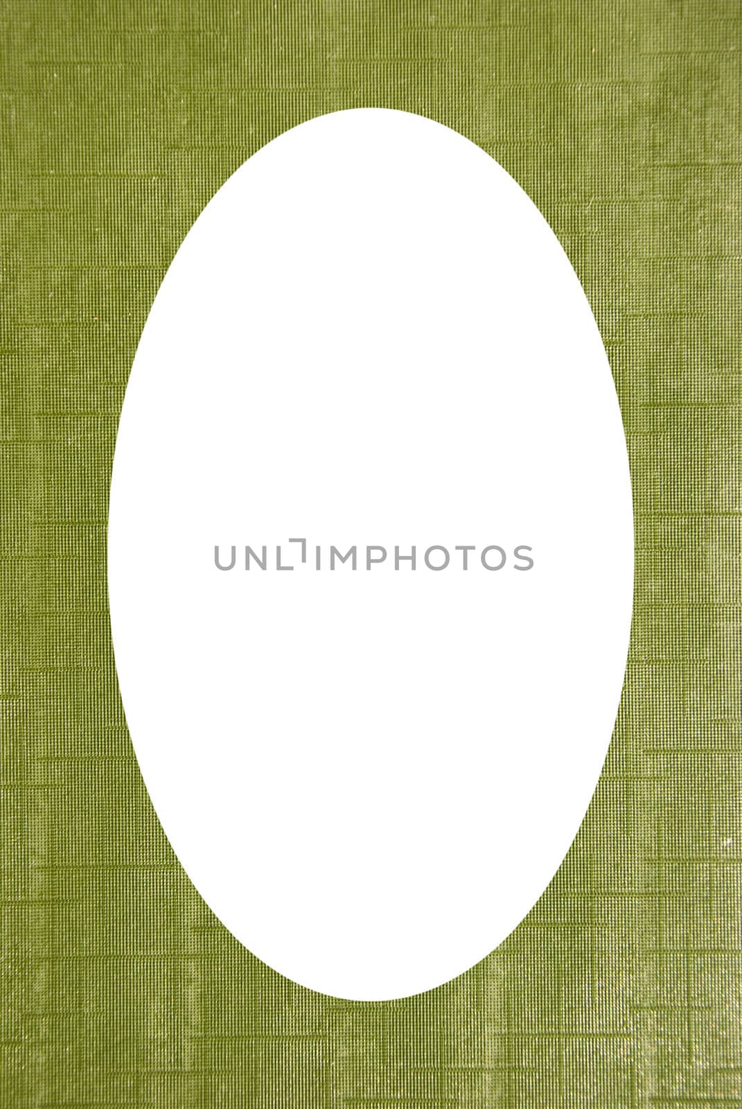 Isolated white oval in old book cover texture by sauletas