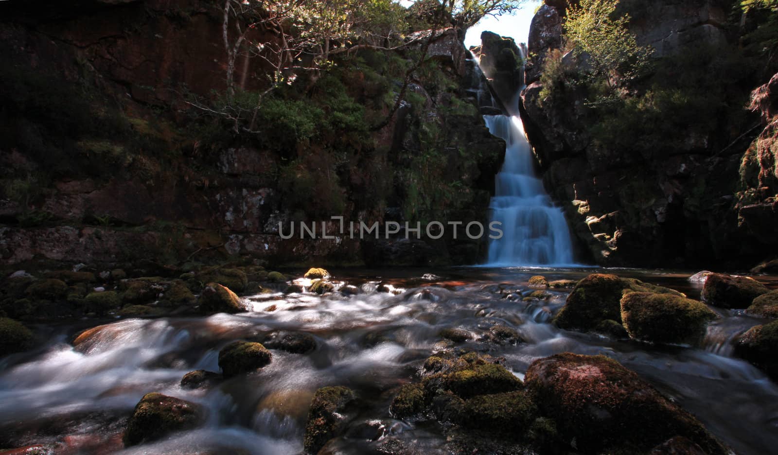 Ardessie falls in the beautiful scotish highlands