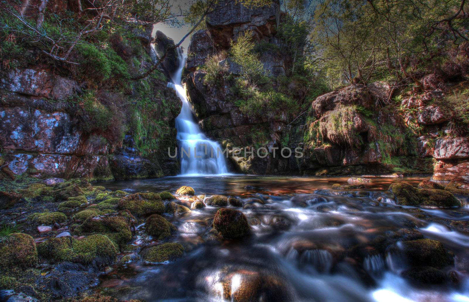 Scotish waterfall HDR by olliemt