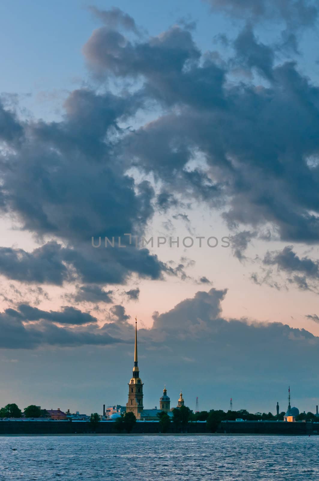 Peter and Paul fortress with cloudscape by dmitryelagin
