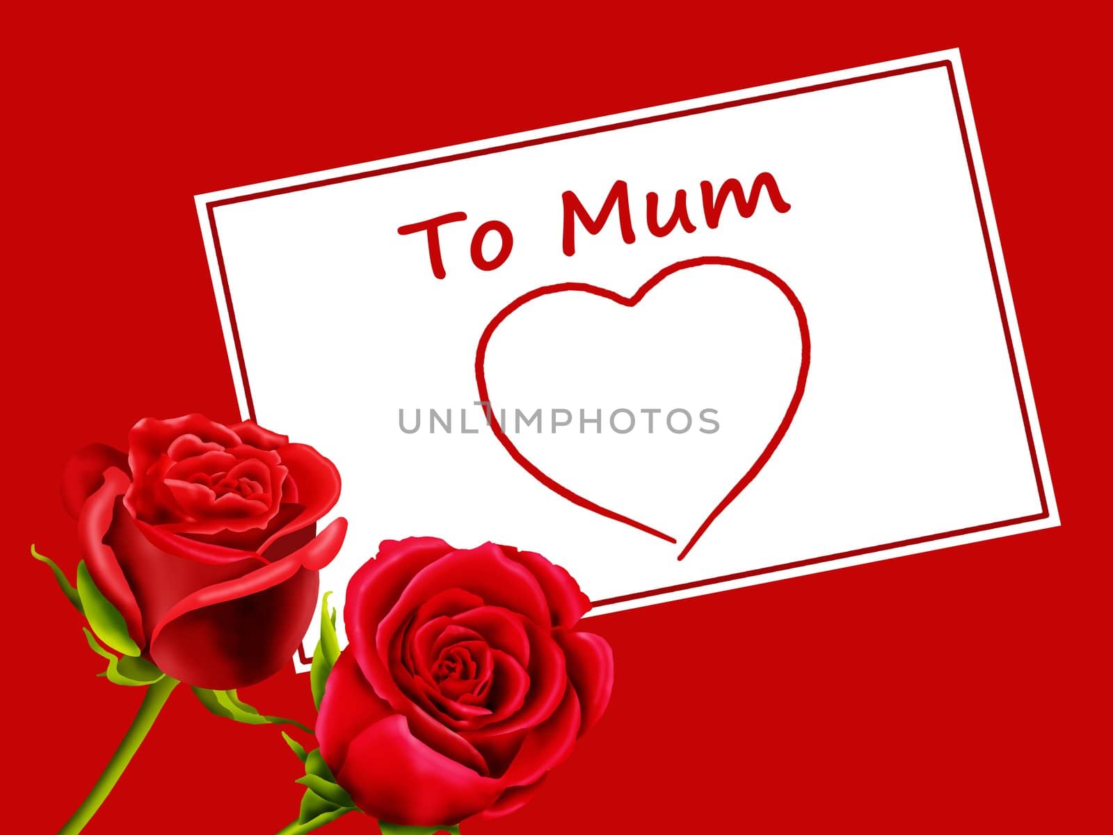 Birthday or Mother's Day card to Mum with roses by acremead