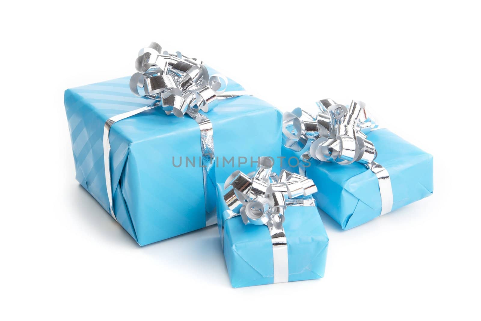 colorfull gift present with shiny ribbons isolated by juniart