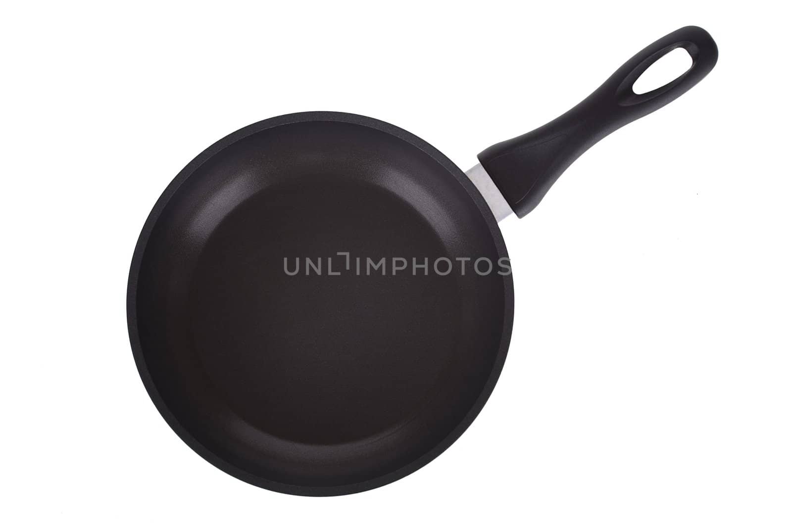 black round pan skillet  isolated on white background