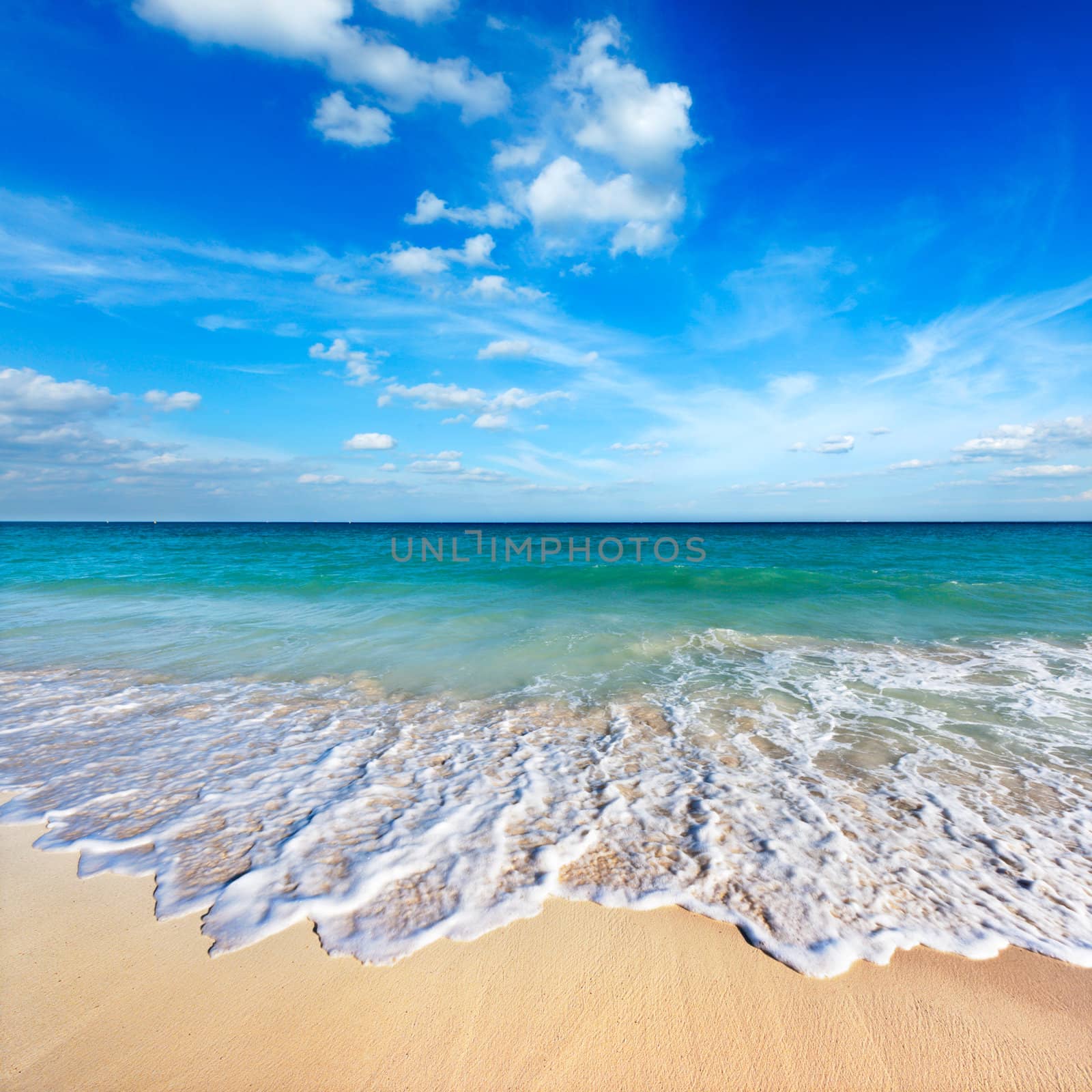Beautiful beach and sea by dimol