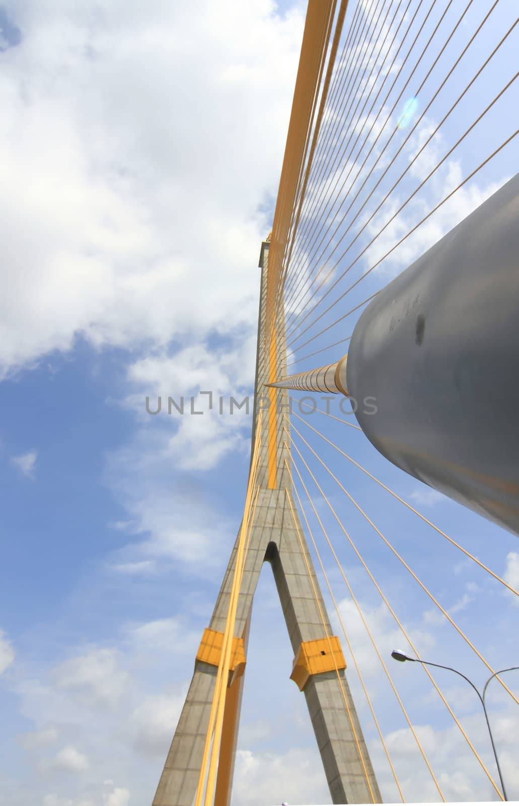 Mega sling Bridge,Rama 8, in bangkok Thailand 
 by rufous