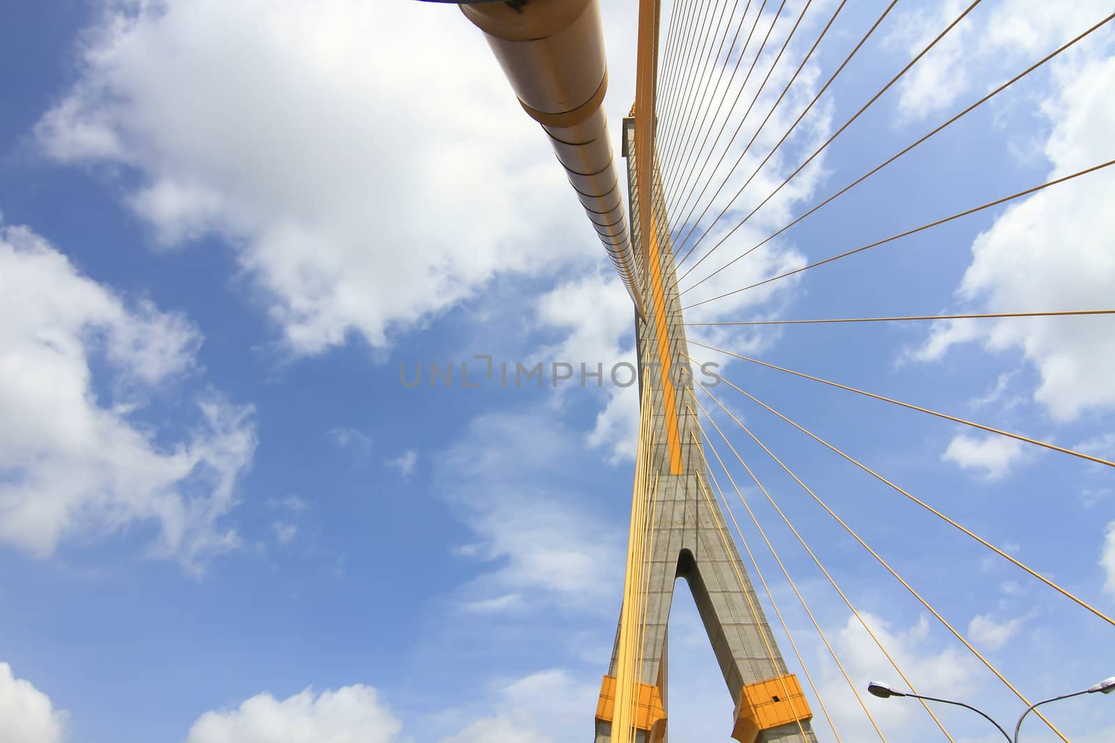 Mega sling Bridge,Rama 8, in bangkok Thailand 
 by rufous