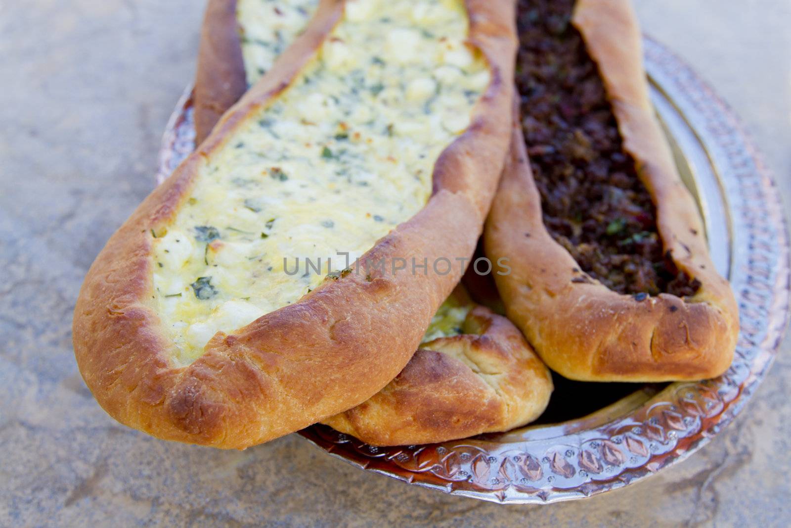 Turkish Cheese and Ground Beef Pides by coskun