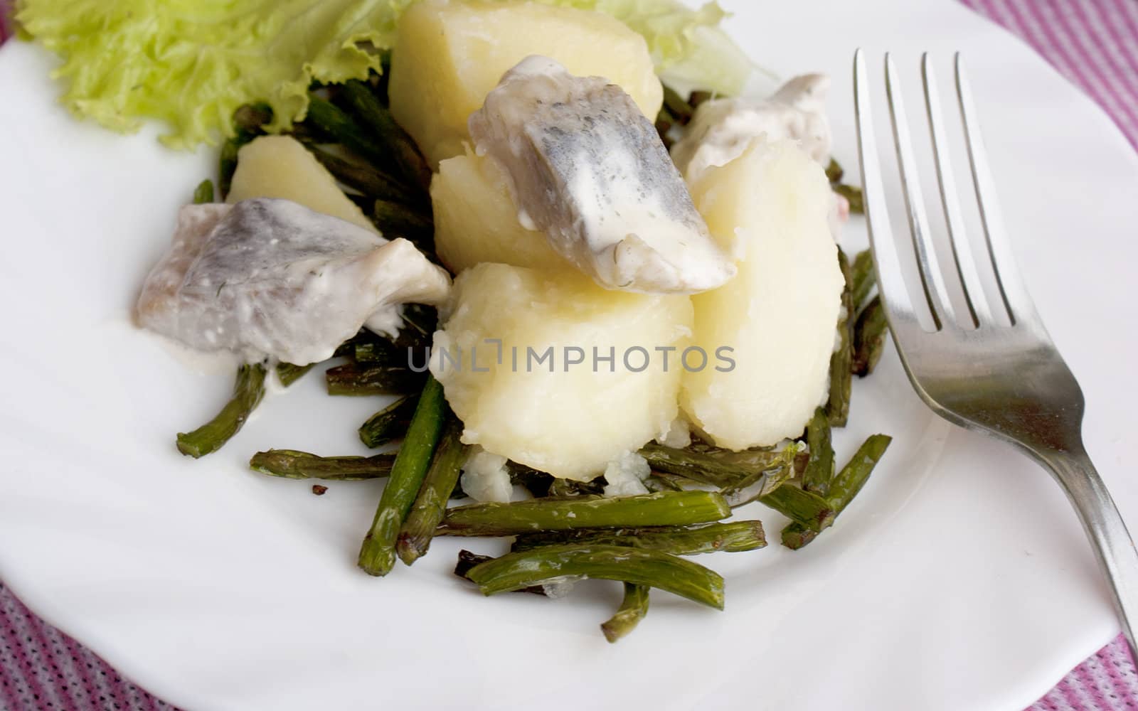 Appetizing marinaded herring by sergey150770SV