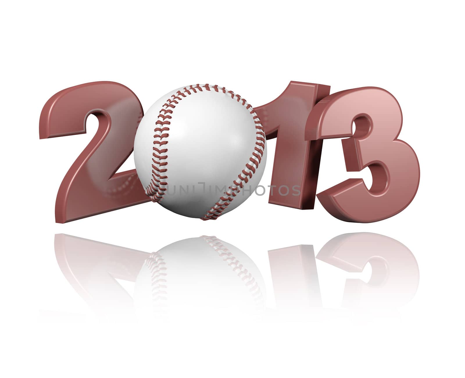 Baseball 2013 design with a white Background