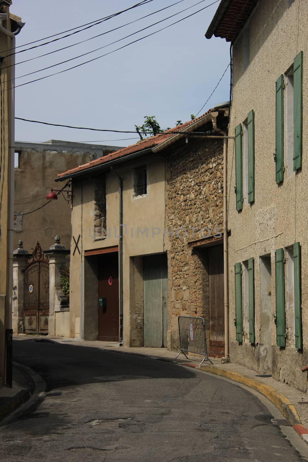 Small street in an old village in the Provence