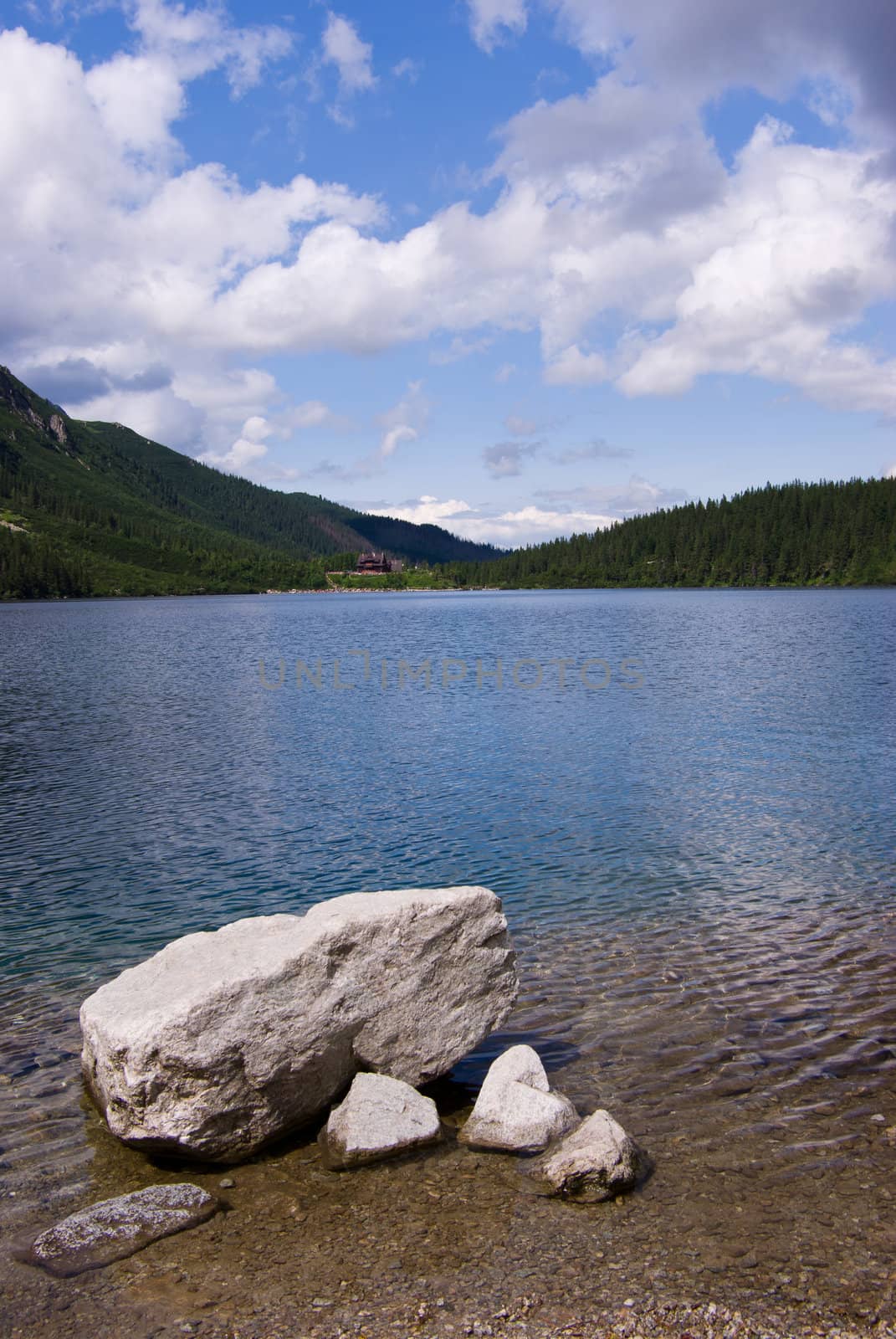 bank of a mountain lake in Poland