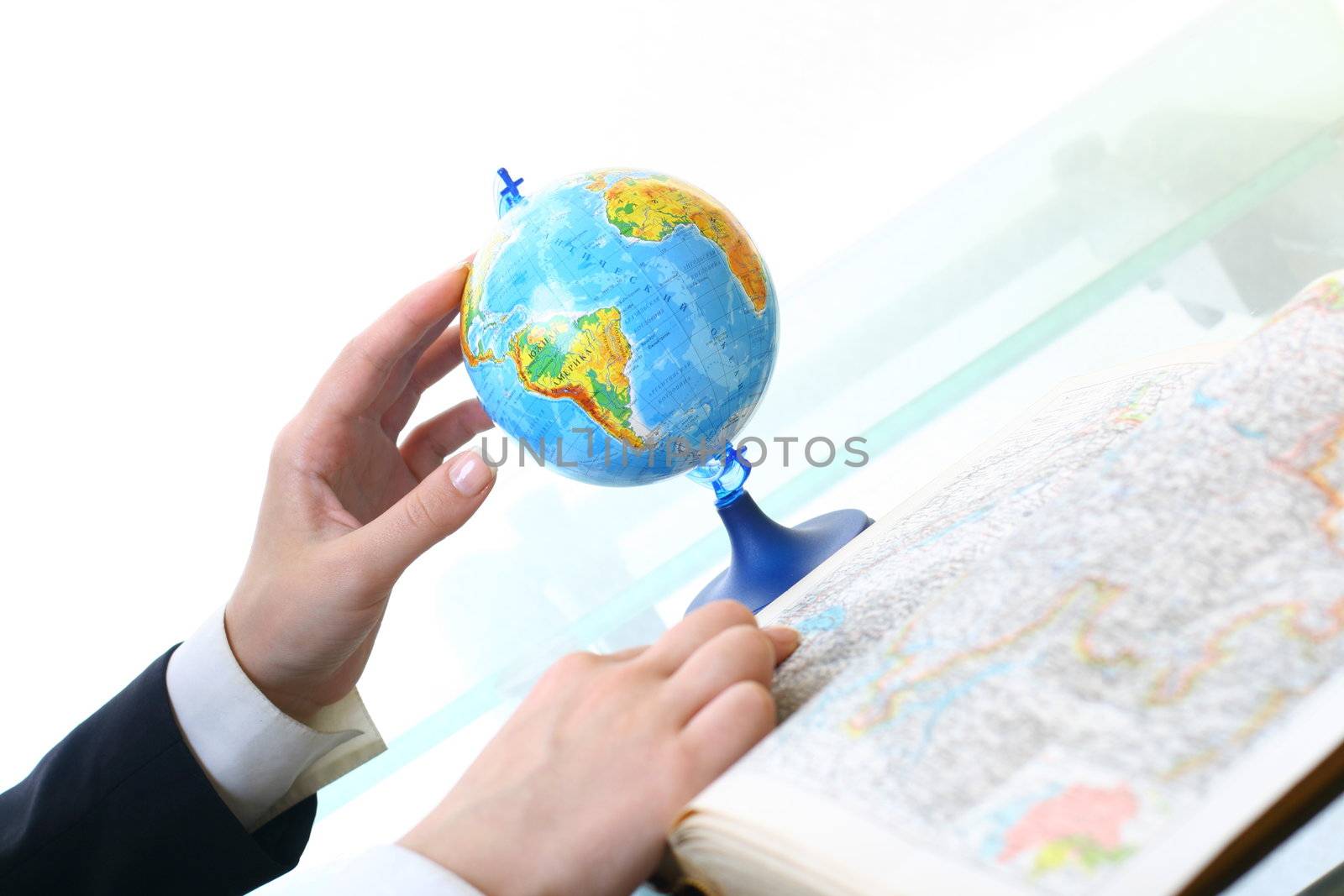 look on globe where to travel