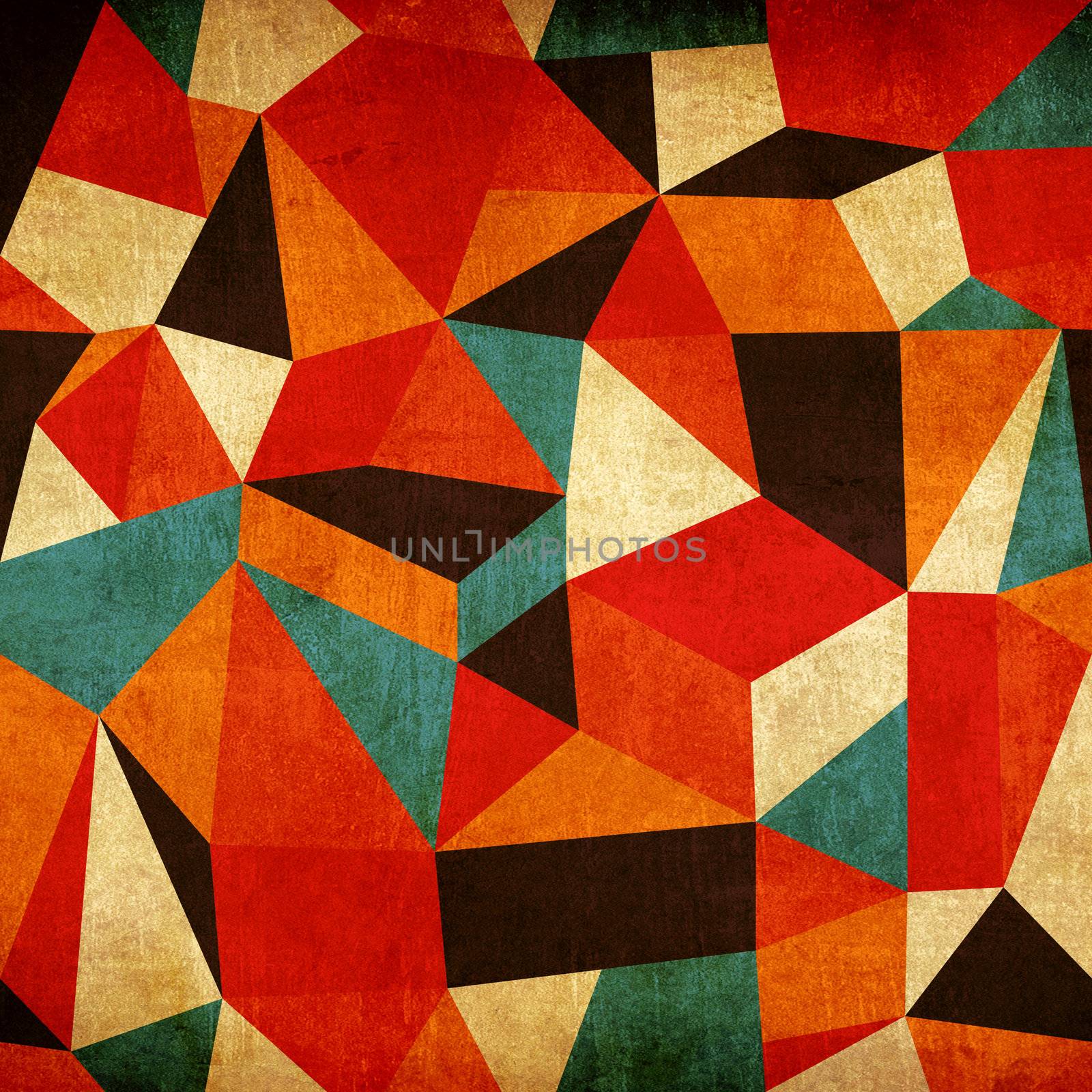 Abstract colorful triangle vintage background. Vector file layered for easy manipulation and coloring.